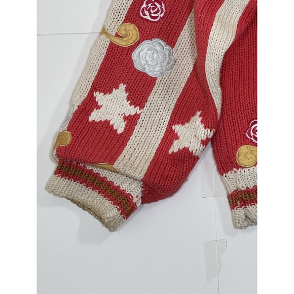 VTG NO! The Jeans Revolt One Size Embroidered Sweater Circus Dream Pink Red RARE - Picture 14 of 16